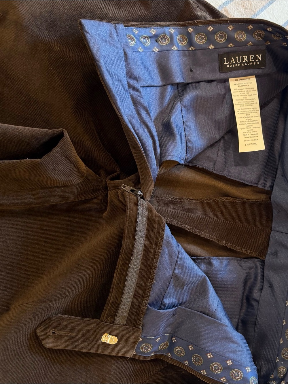 Lauren Ralph Lauren Brown Corduroy Blazer with Tan Elbow Patches - Picture 12 of 16